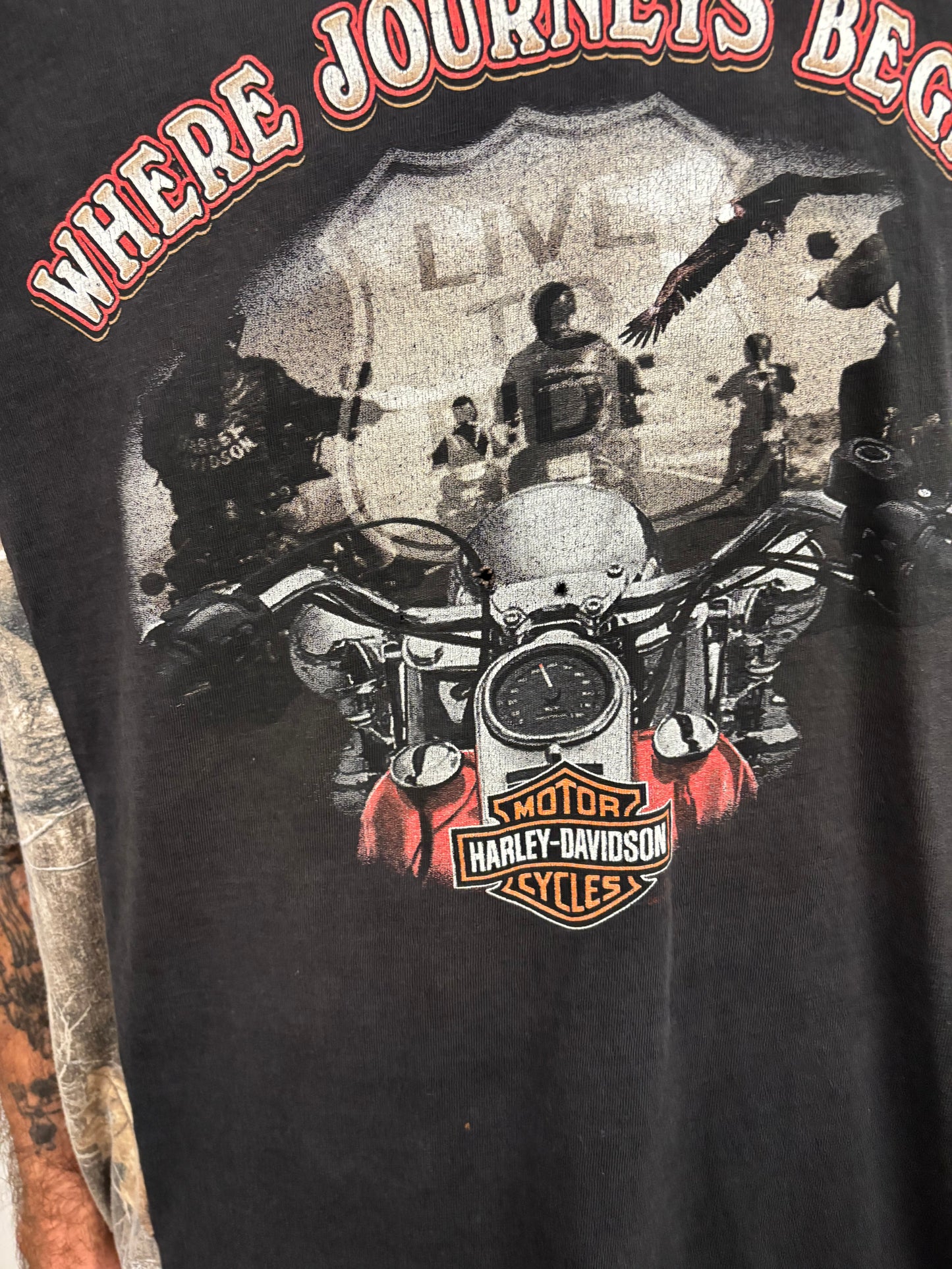 Reworked Harley Davidson Camo Shirt