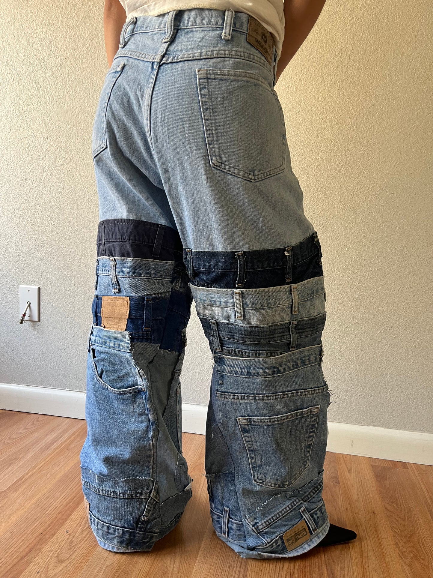 Reworked Wrangler Denim Jeans