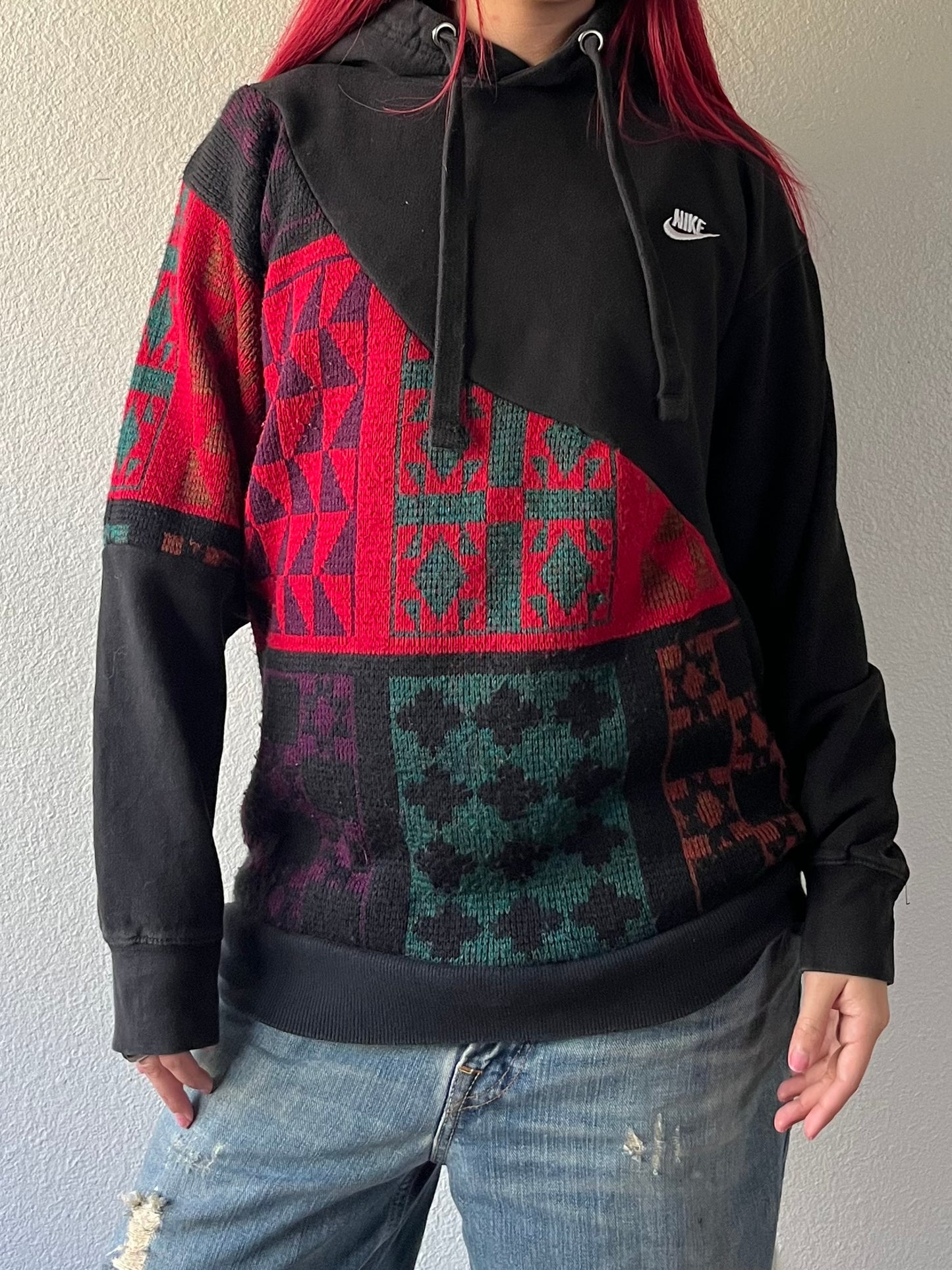 Reconstructed Nike Sweater Hoodie