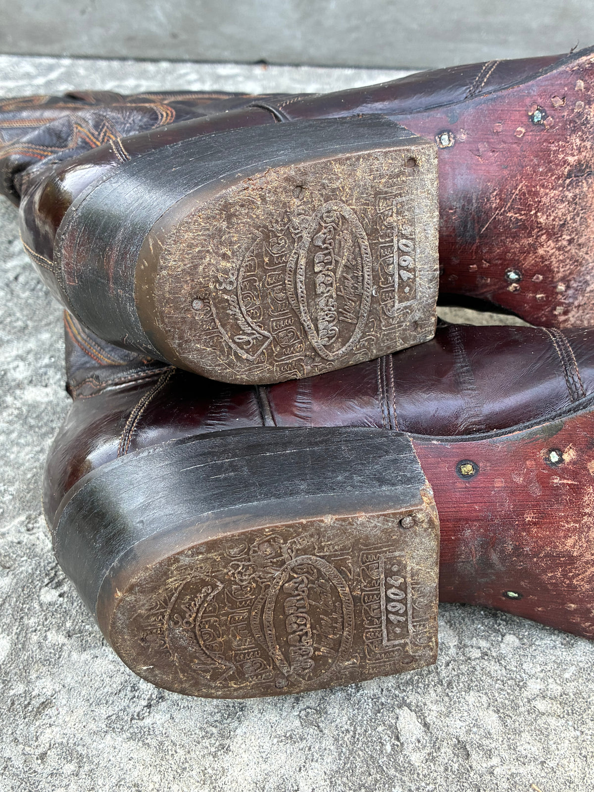 Vintage 1990s Cuadra Eel Brown Leather Cowboy Boots