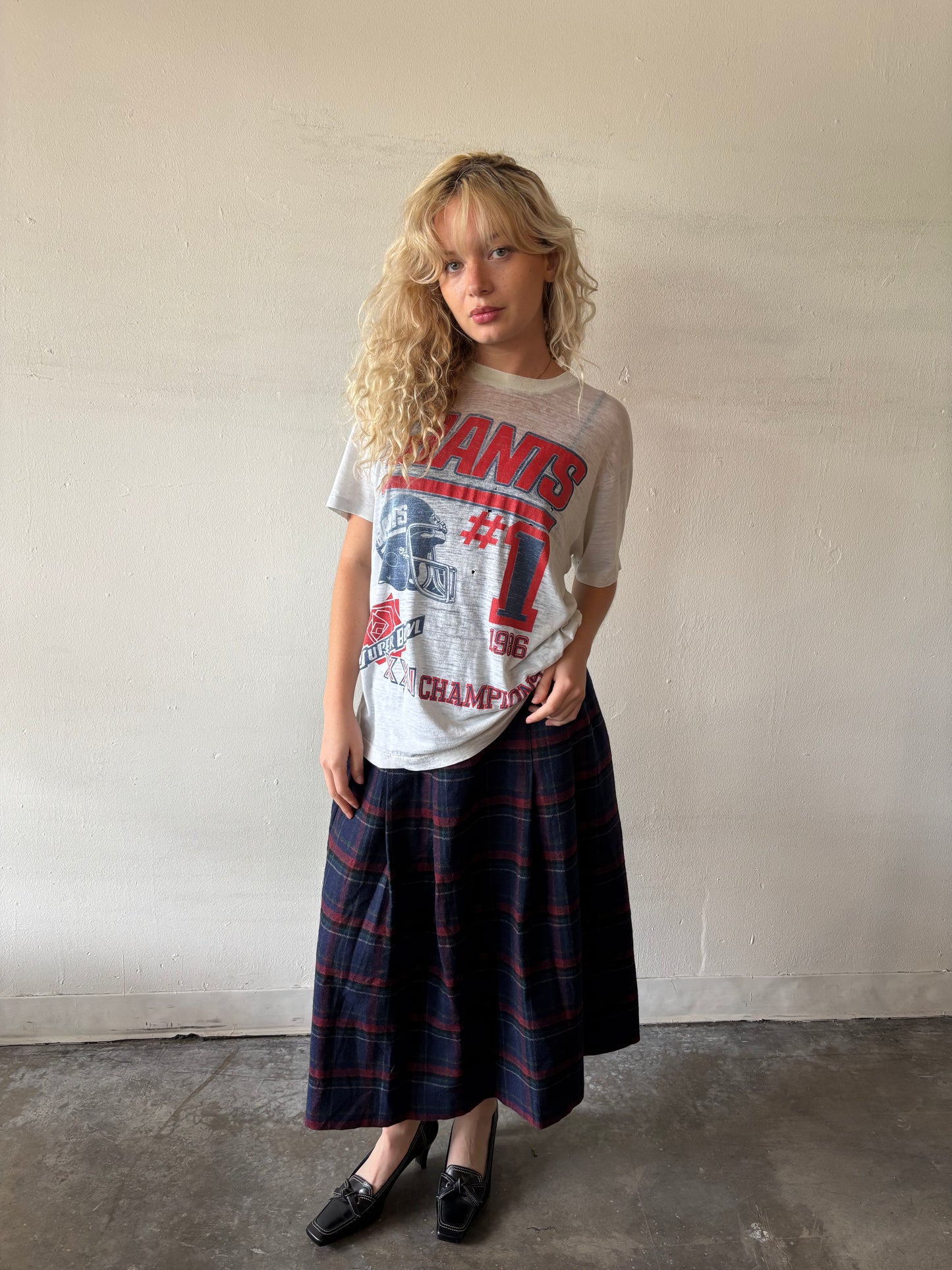 Vintage L.L Bean Plaid Maxi Skirt