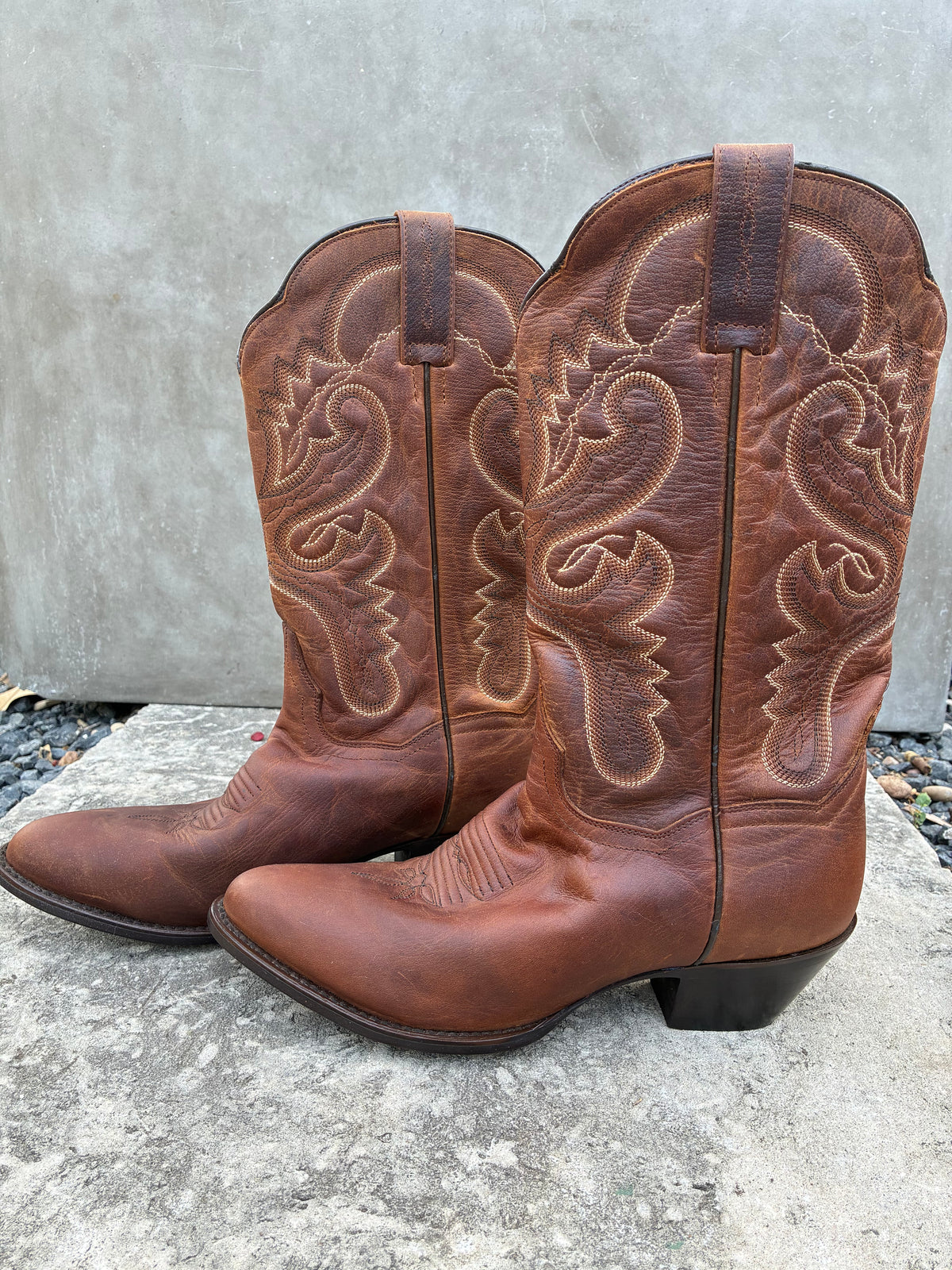 Dan Post Brown Leather Cowboy Boots