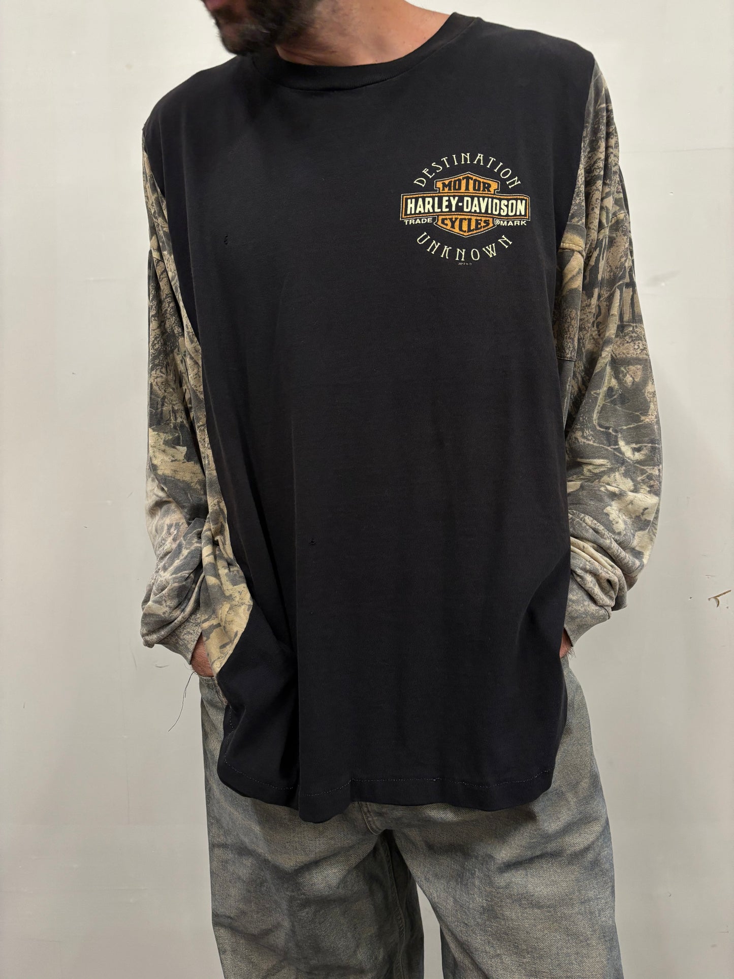 Reworked Harley Davidson Camo Shirt