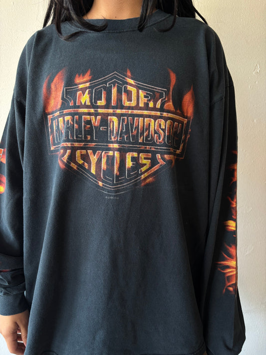 Vintage Harley Davidson Flames Shirt