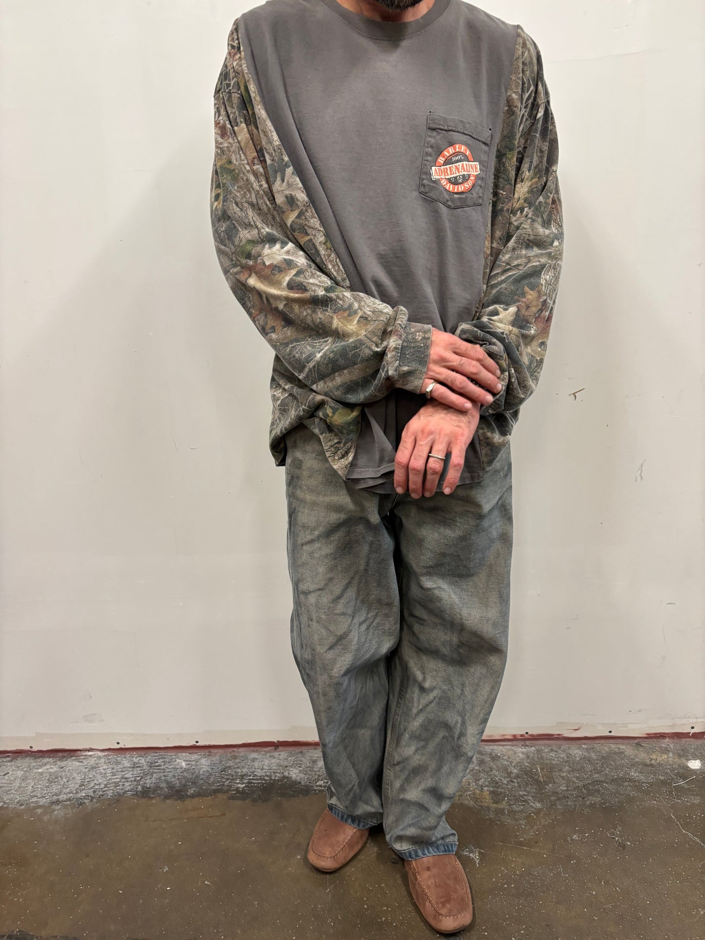 Reworked Harley Davidson Camo Shirt