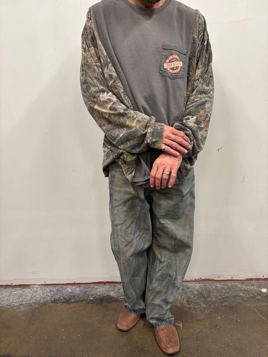 Reworked Harley Davidson Camo Shirt