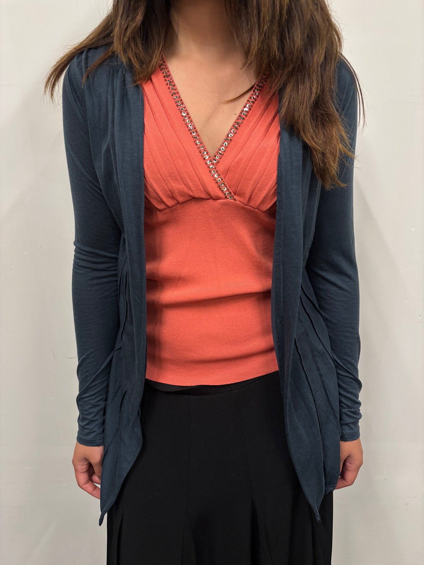 Deletta Navy Blue Cardigan