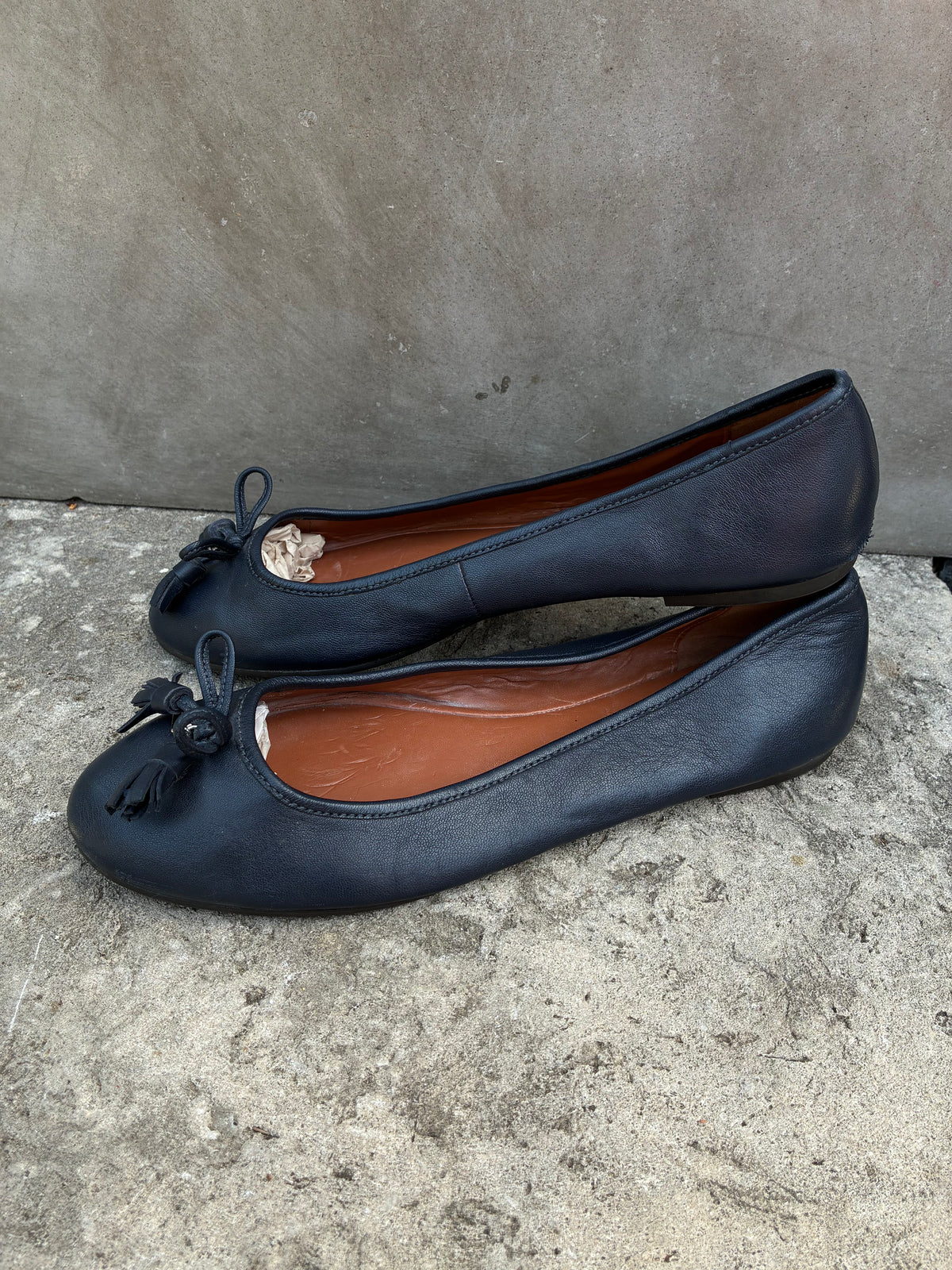 COACH Navy Blue Ballet Flats