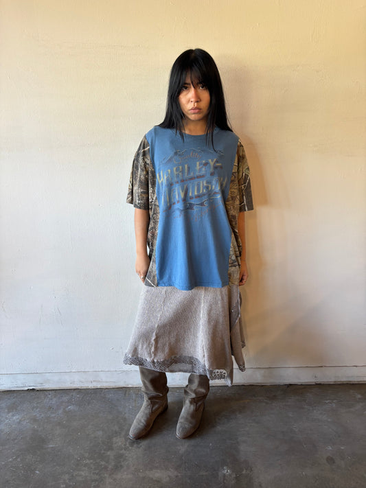 Reworked Harley Davidson Camo Shirt