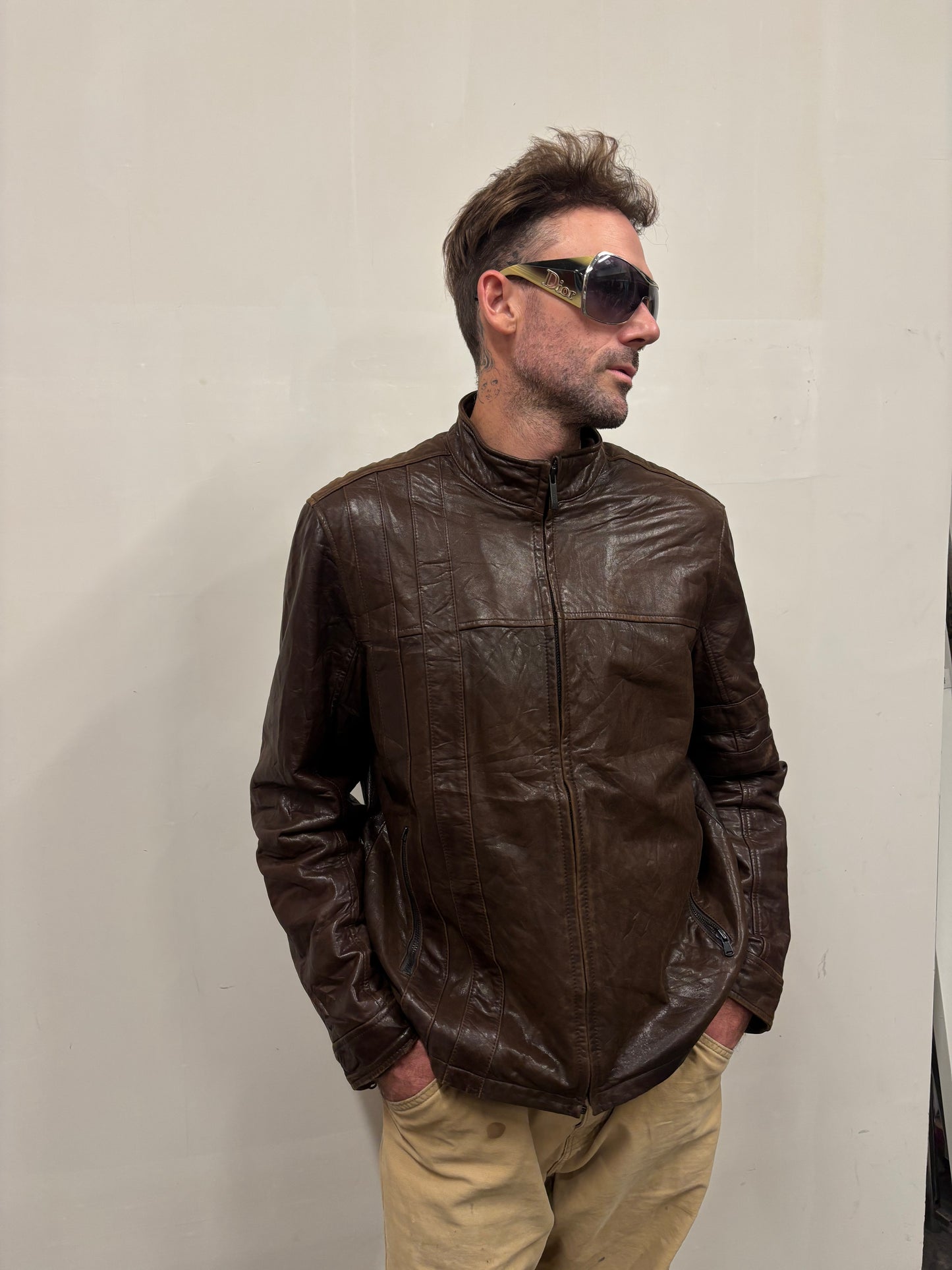Vintage Keneth Cole Brown Leather Jacket