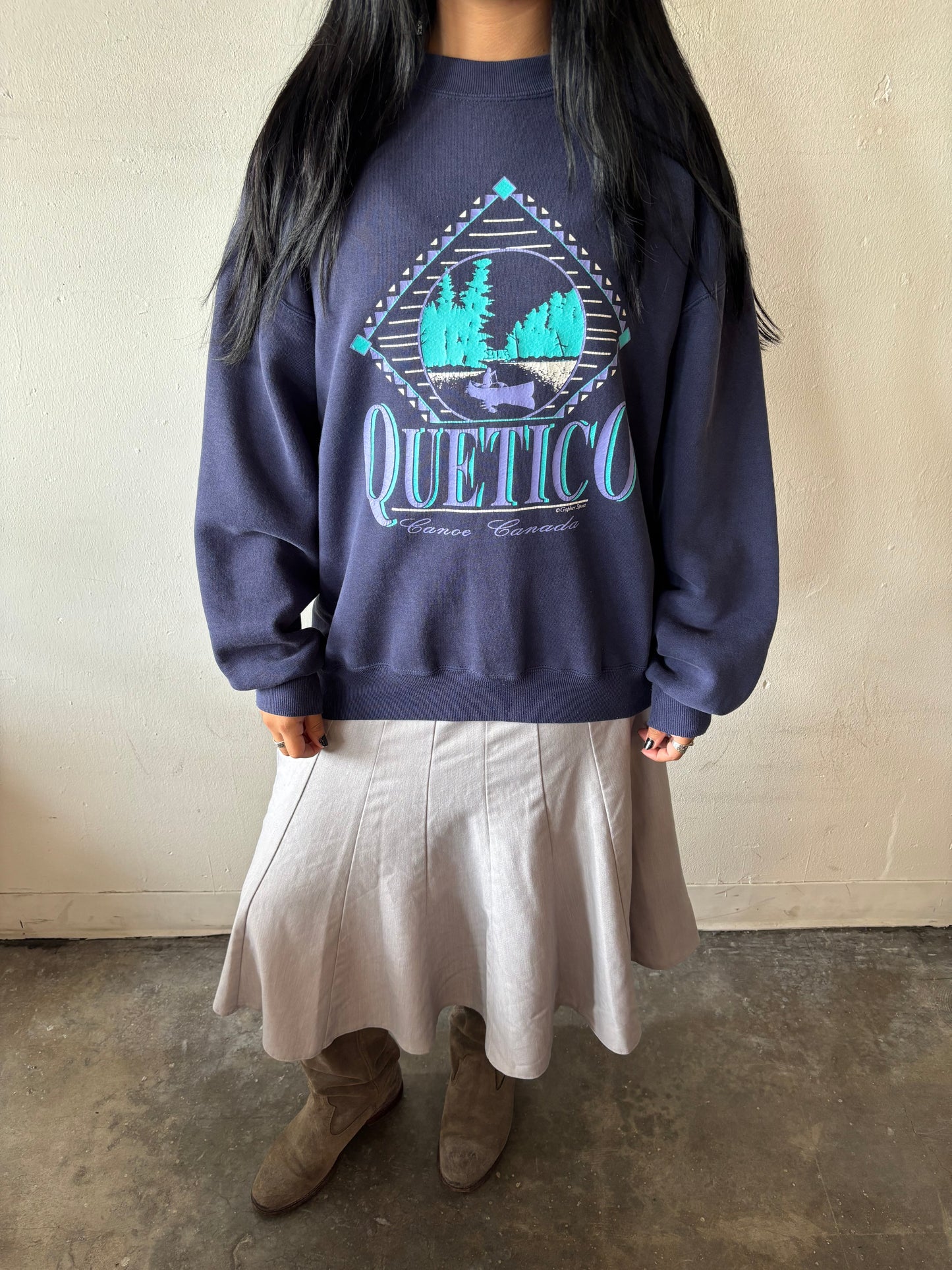 Vintage Quetico Canoe Canada Crewneck