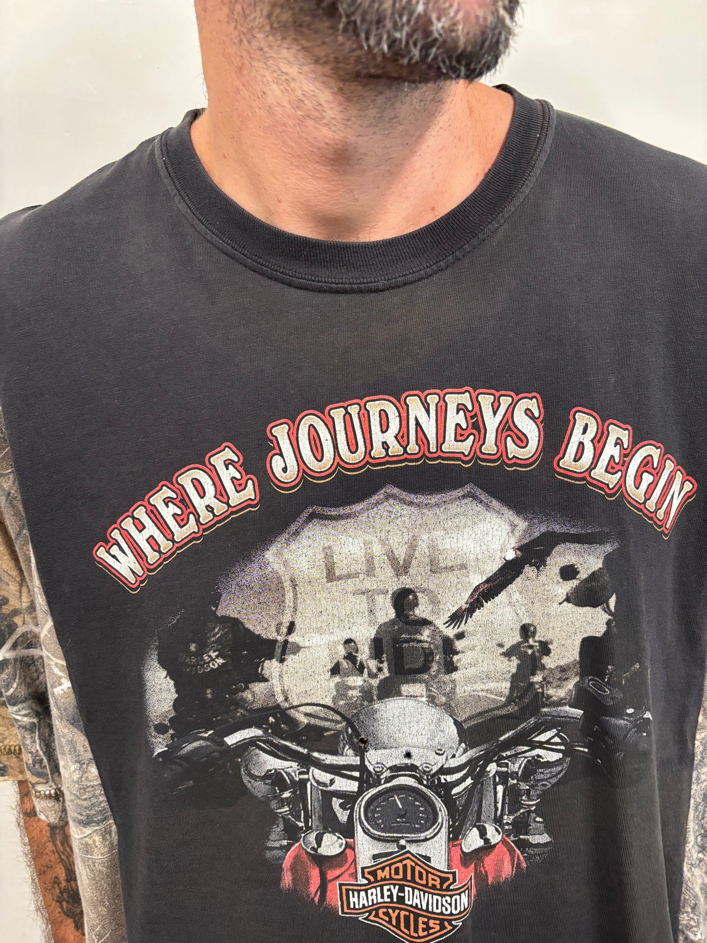 Reworked Harley Davidson Camo Shirt