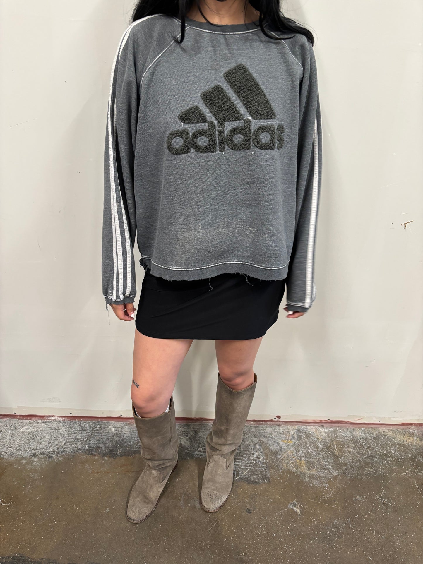 Vintage Adidas Cropped Crewneck