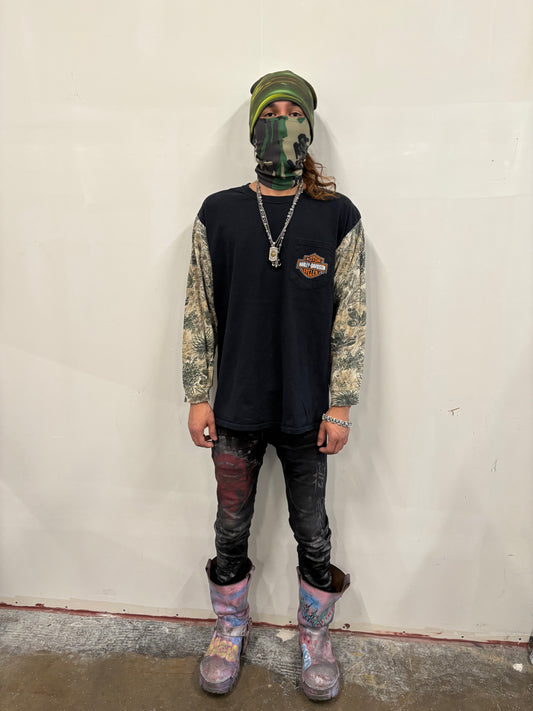 Reworked Harley Davidson Camo Shirt