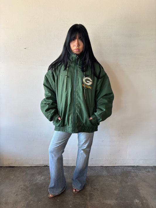 Vintage Green Bay Packers Puffer Jacket