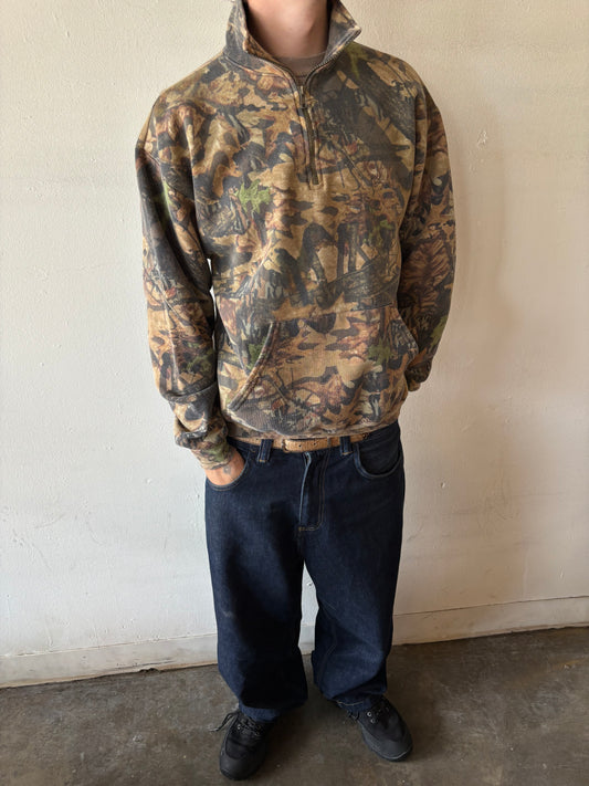 Vintage Camo Half Zip Jacket