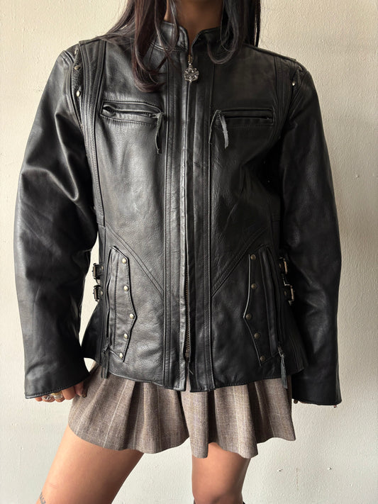 Vintage Harley Davidson Studded Leather Jacket