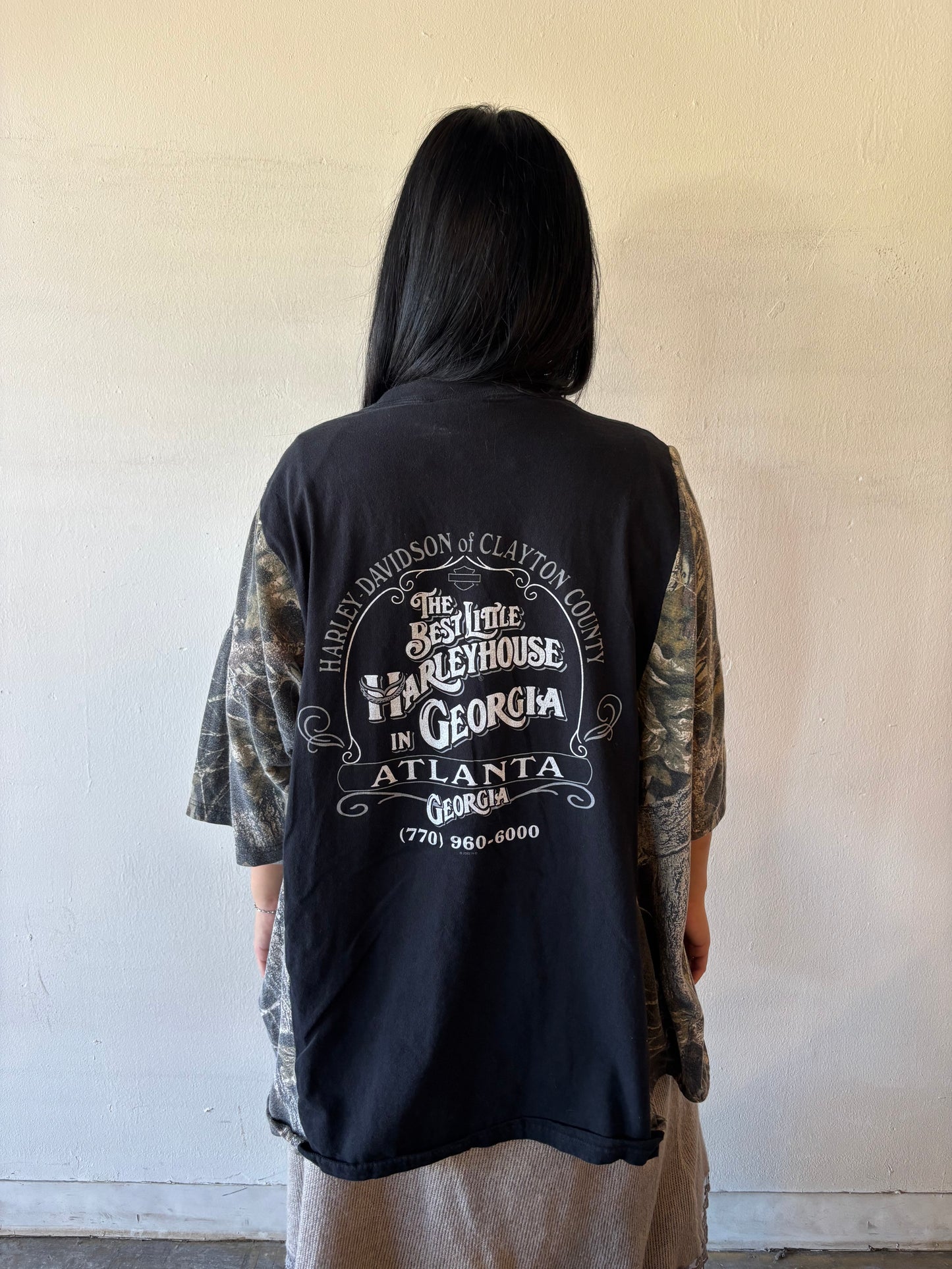 Reworked Harley Davidson Camo Shirt