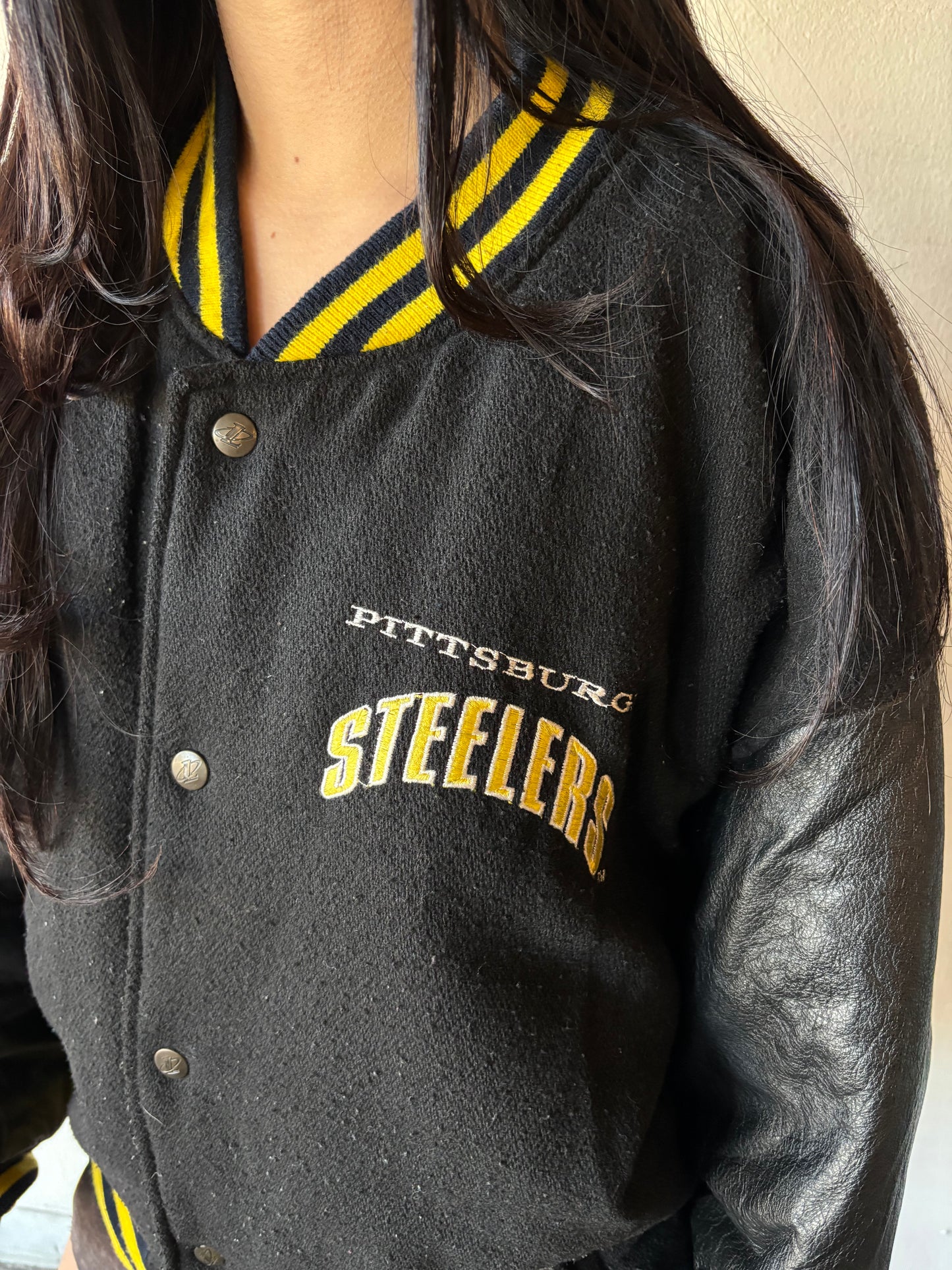 Vintage Pittsburgh Steelers Leather Jacket