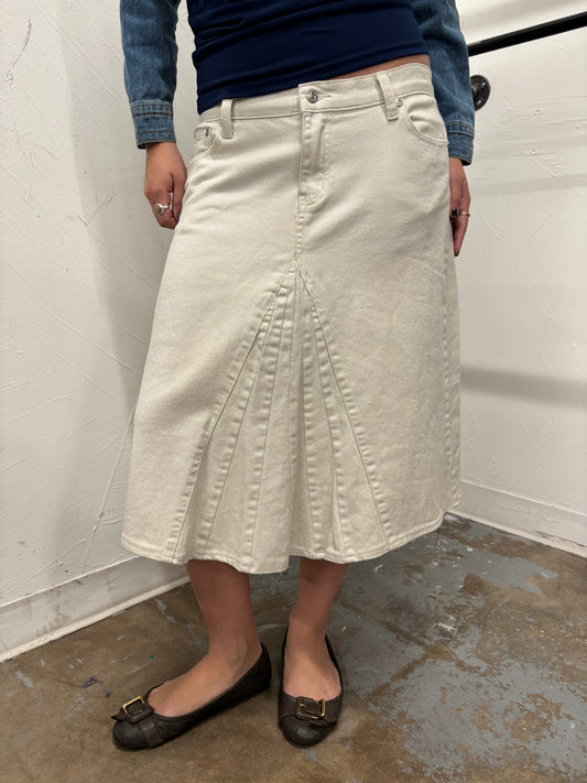 Vintage Goddess Jeans Midi Skirt