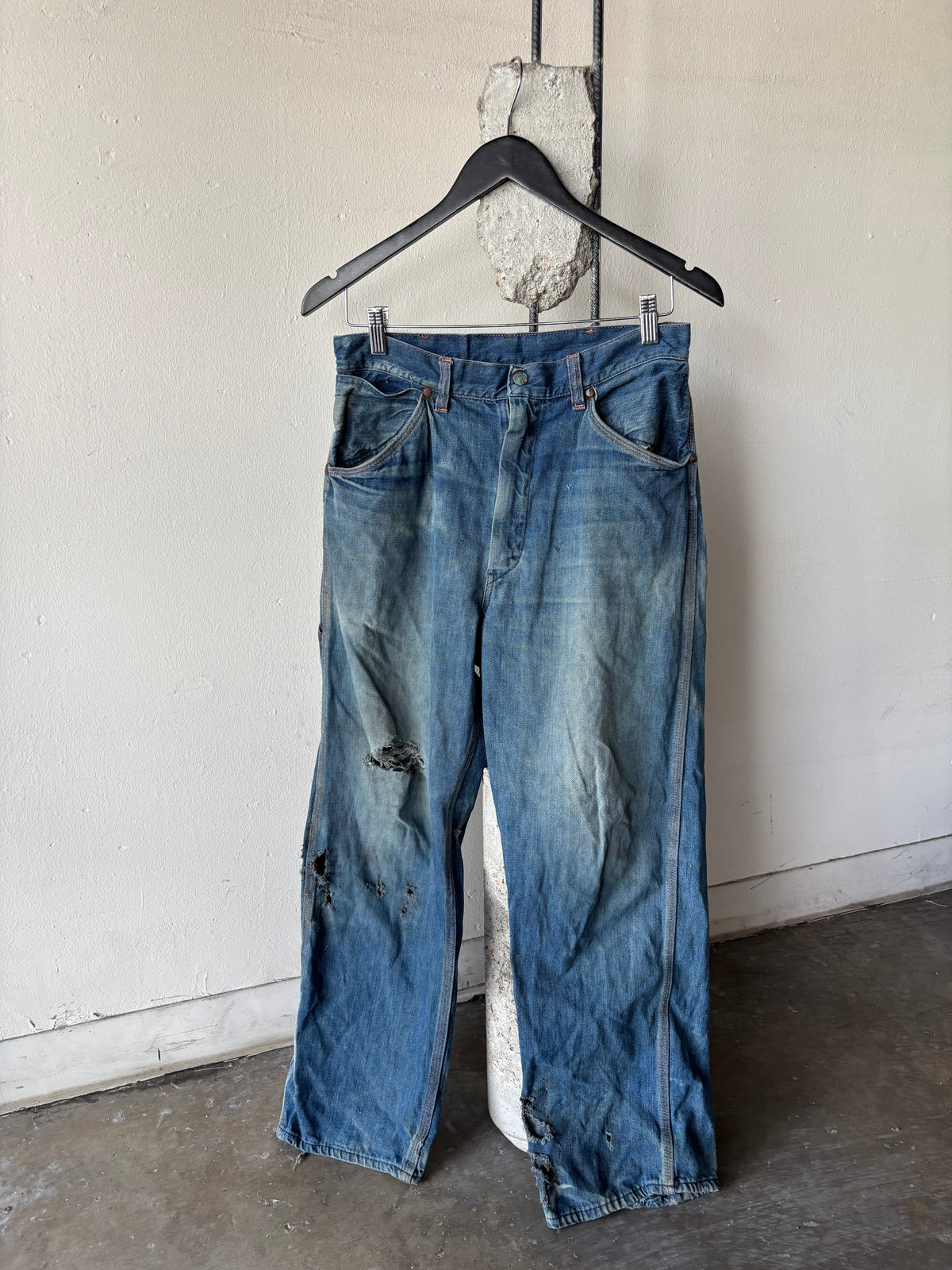 Vintage 1970s Big Mac Faded Distressed Denim Jeans