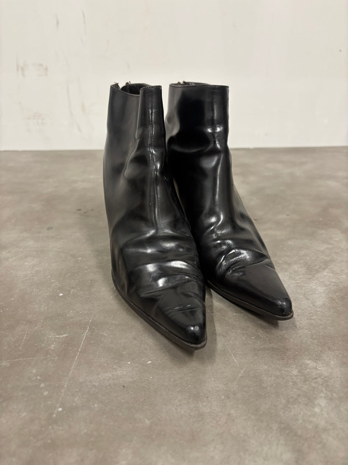 Vintage PRADA Black Heeled Ankle Boots