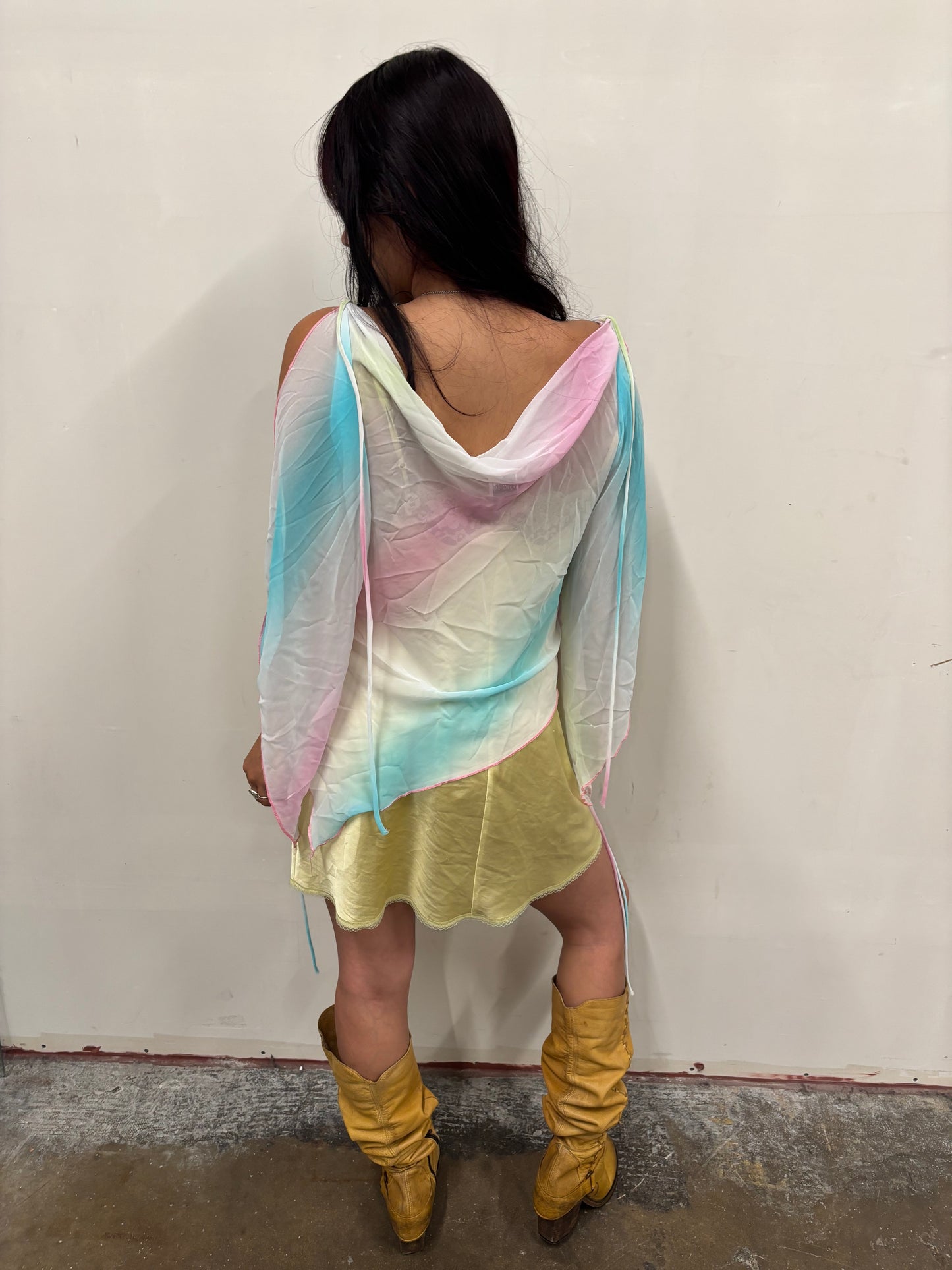 Agaci Rainbow Sheer Top