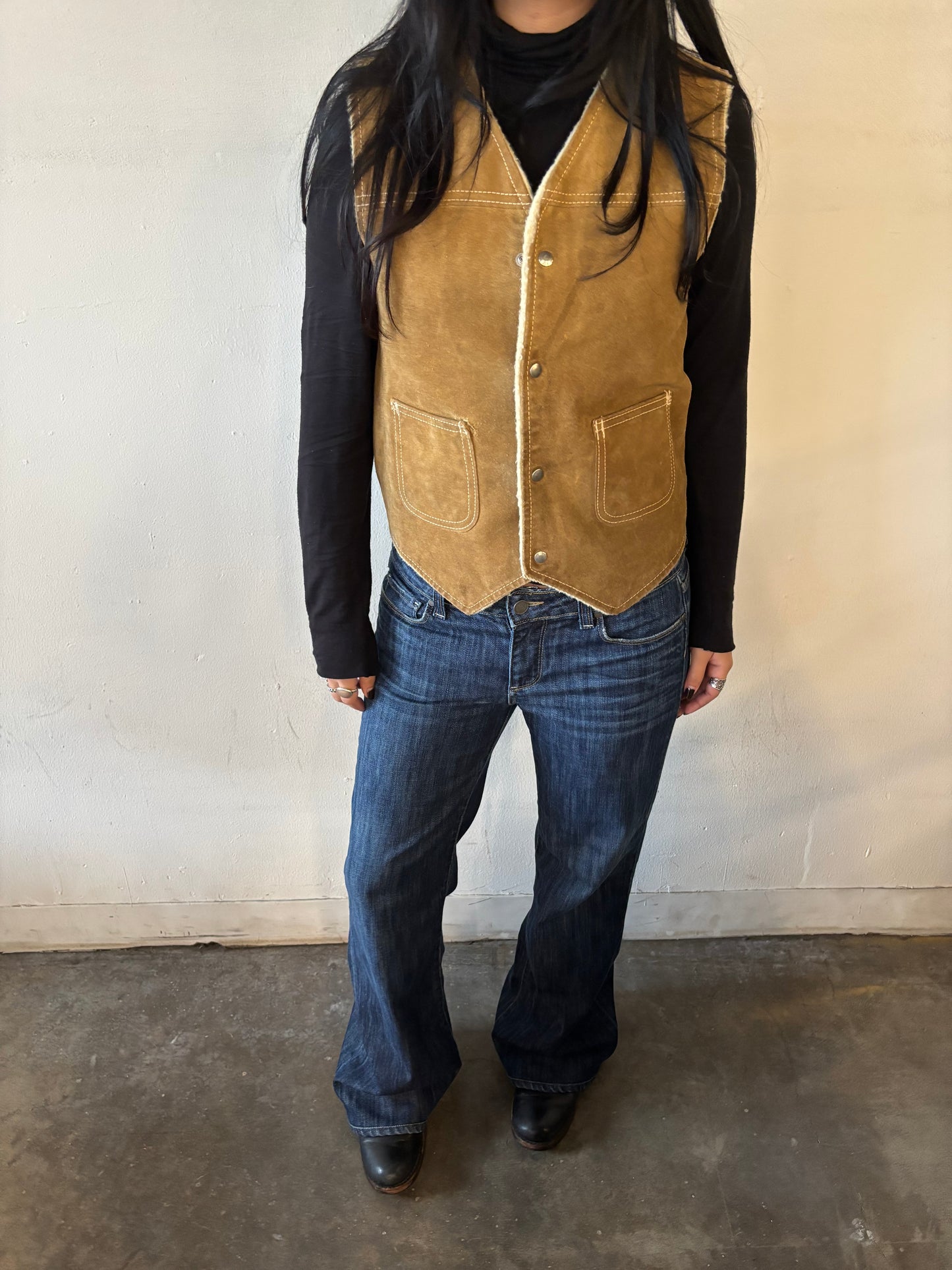 Vintage The Leather Shop Sherpa Vest