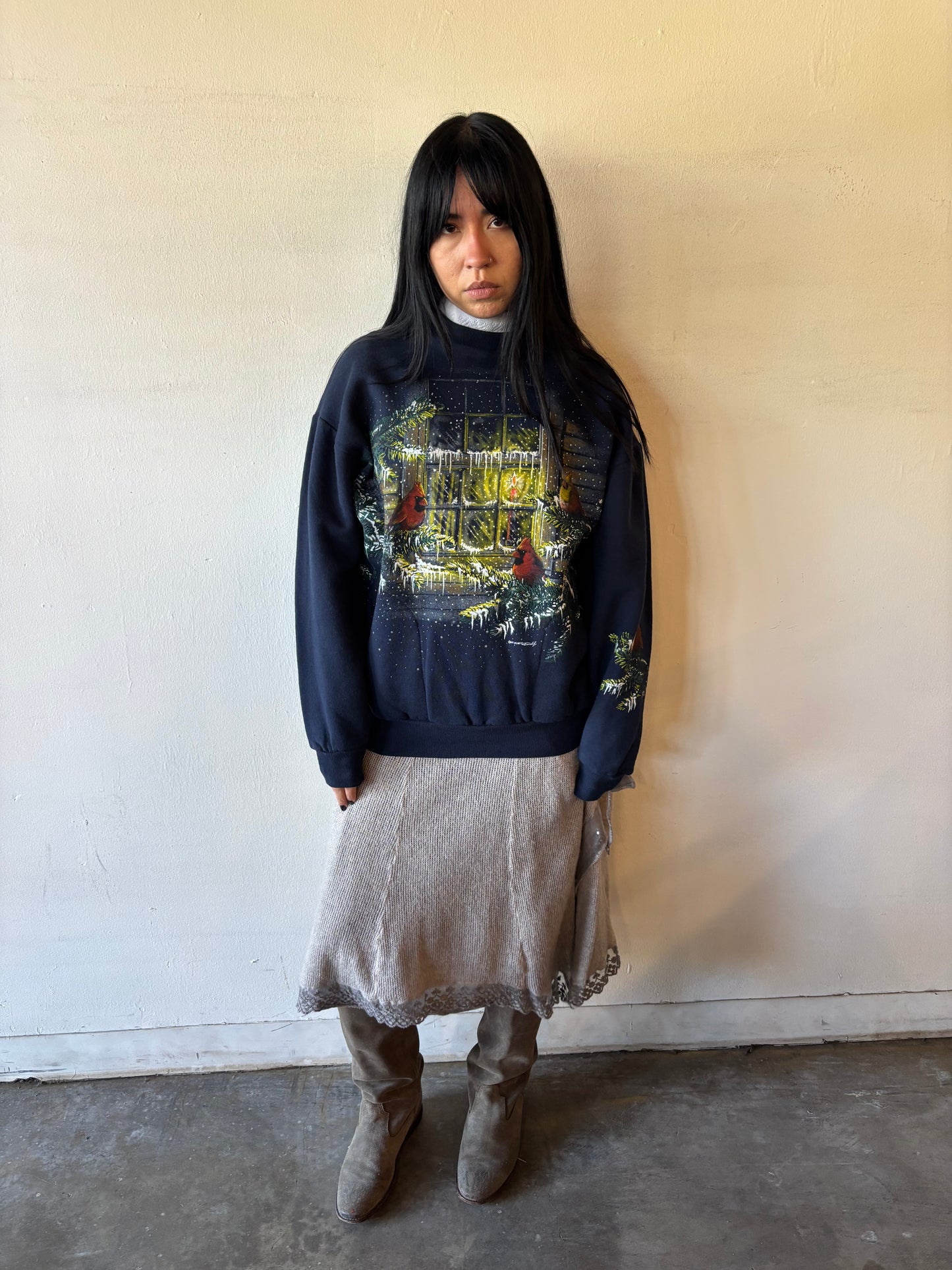 Vintage Cardinals Winter Crewneck