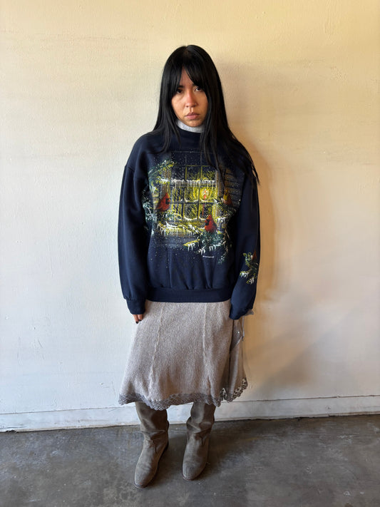 Vintage Cardinals Winter Crewneck