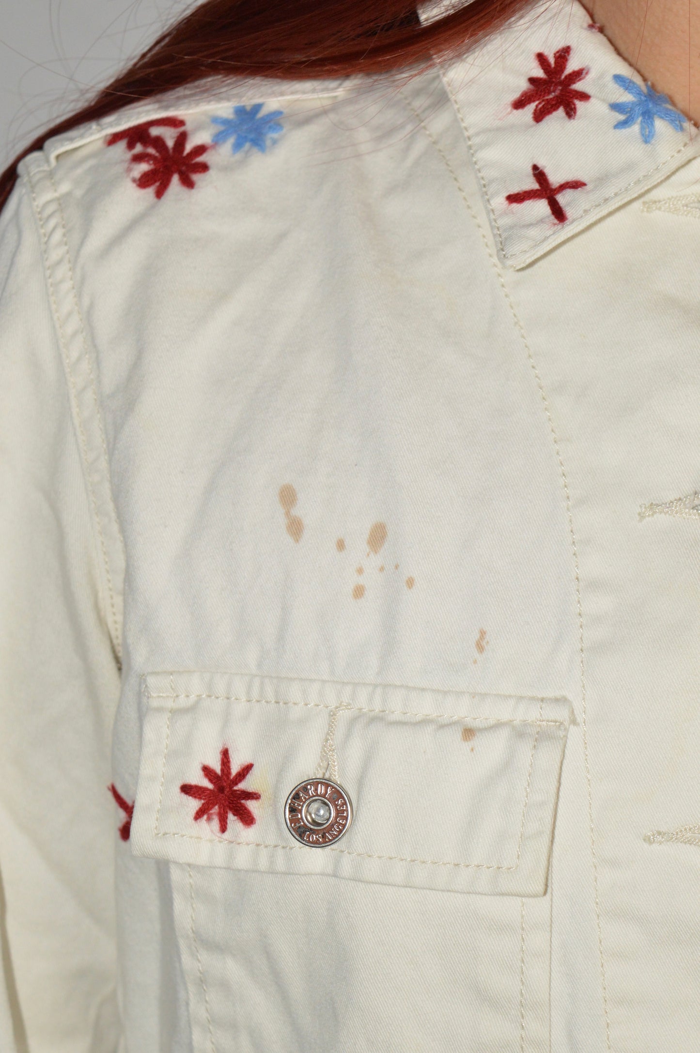 Vintage Ed Hardy Knitted White Jacket