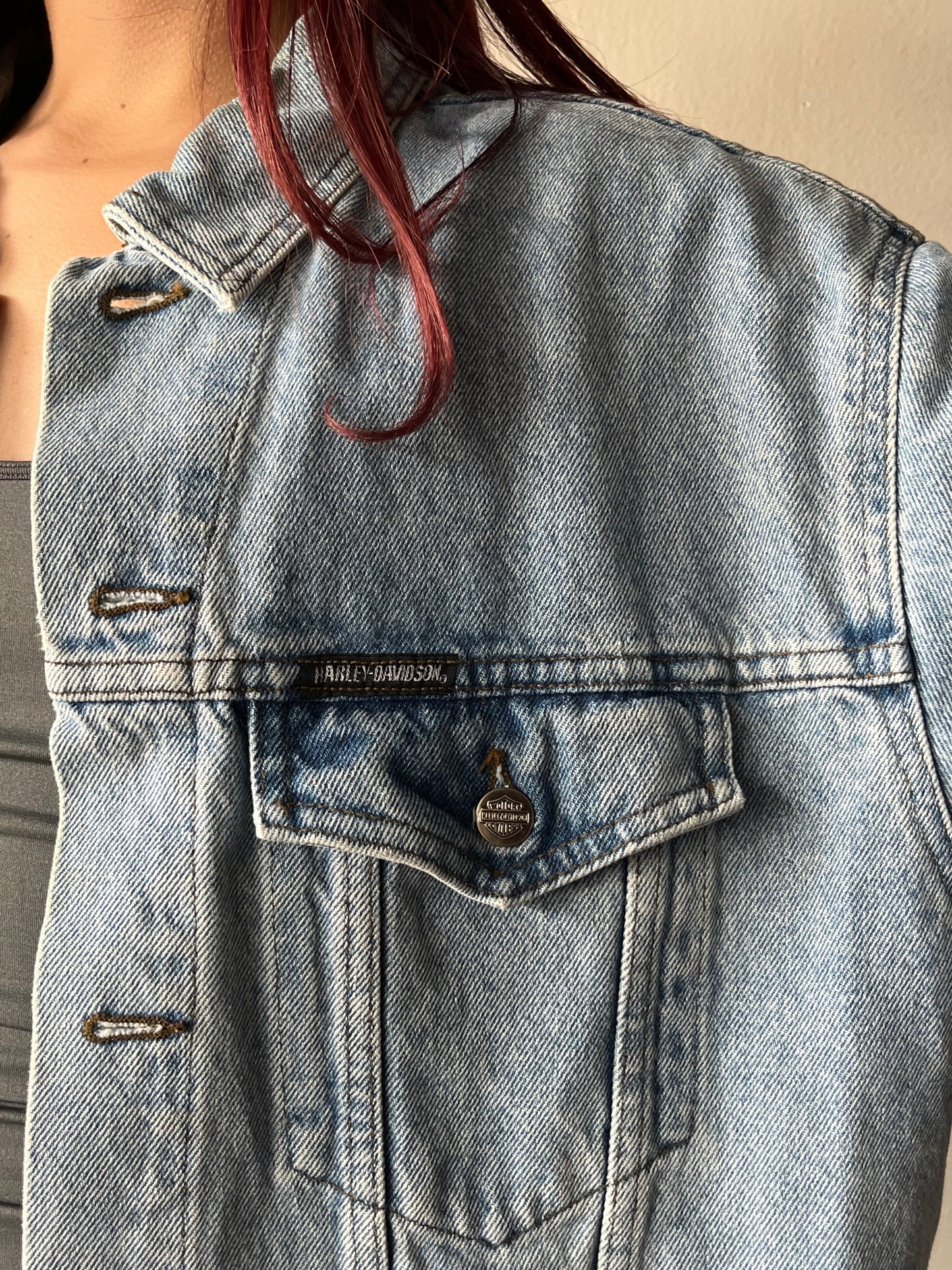 Vintage Harley Davidson Denim Jacket