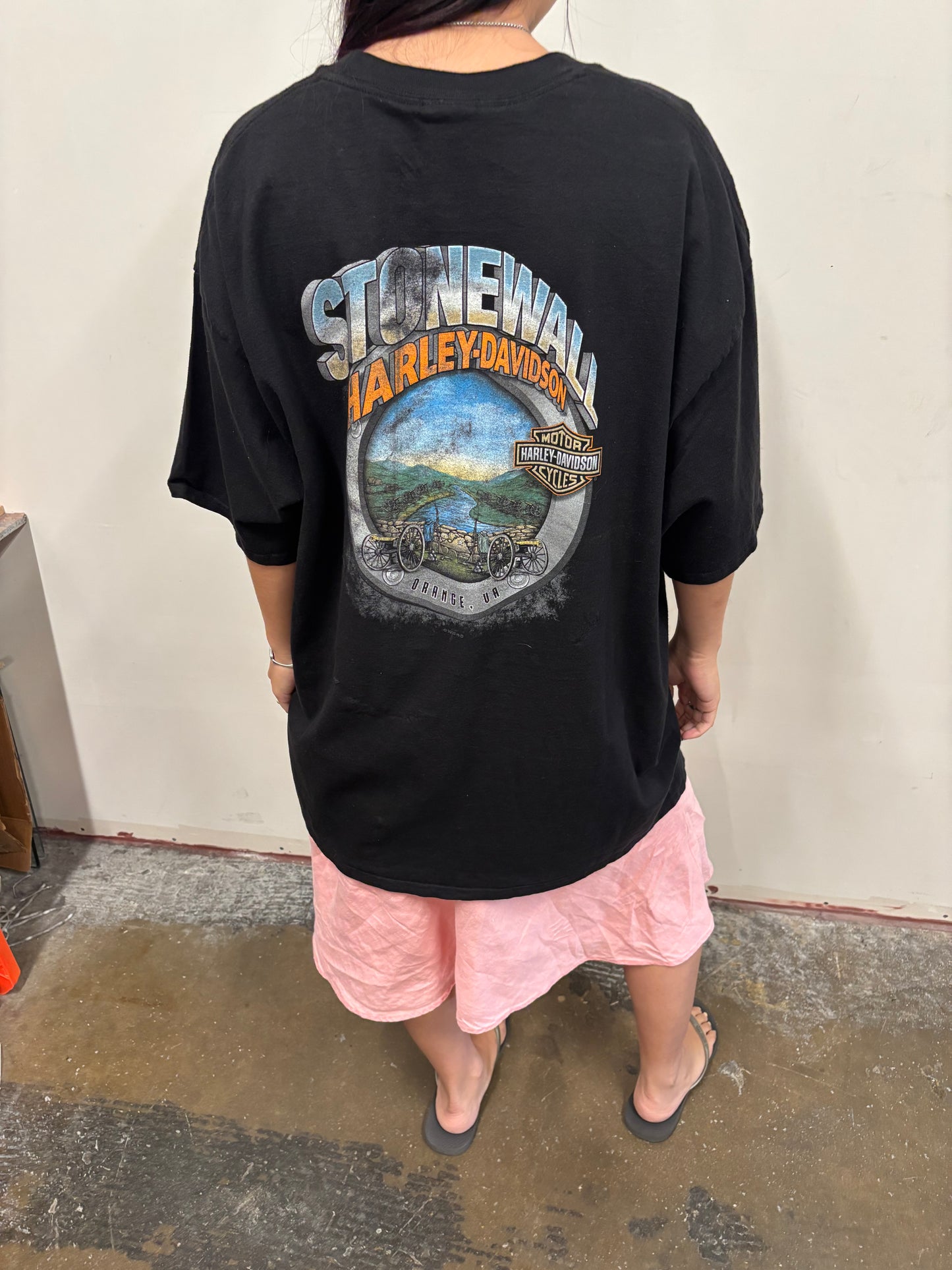 Vintage Harley Davidson Orange Shirt