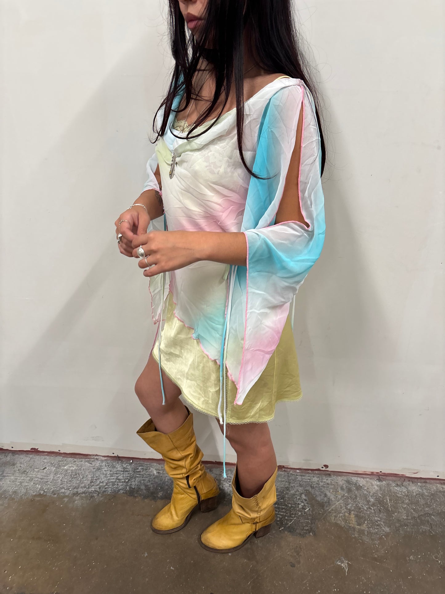 Agaci Rainbow Sheer Top