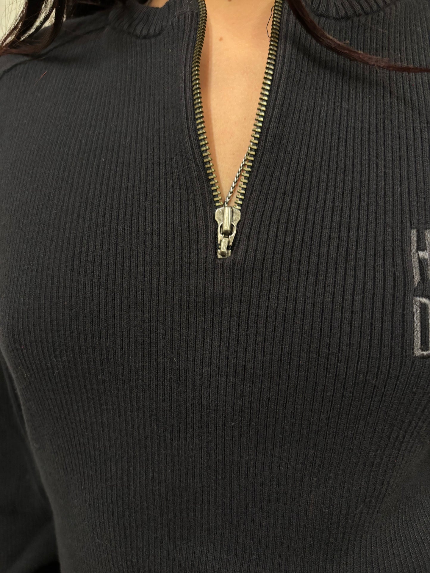 Vintage Harley Davidson Thermal Quarter Zip