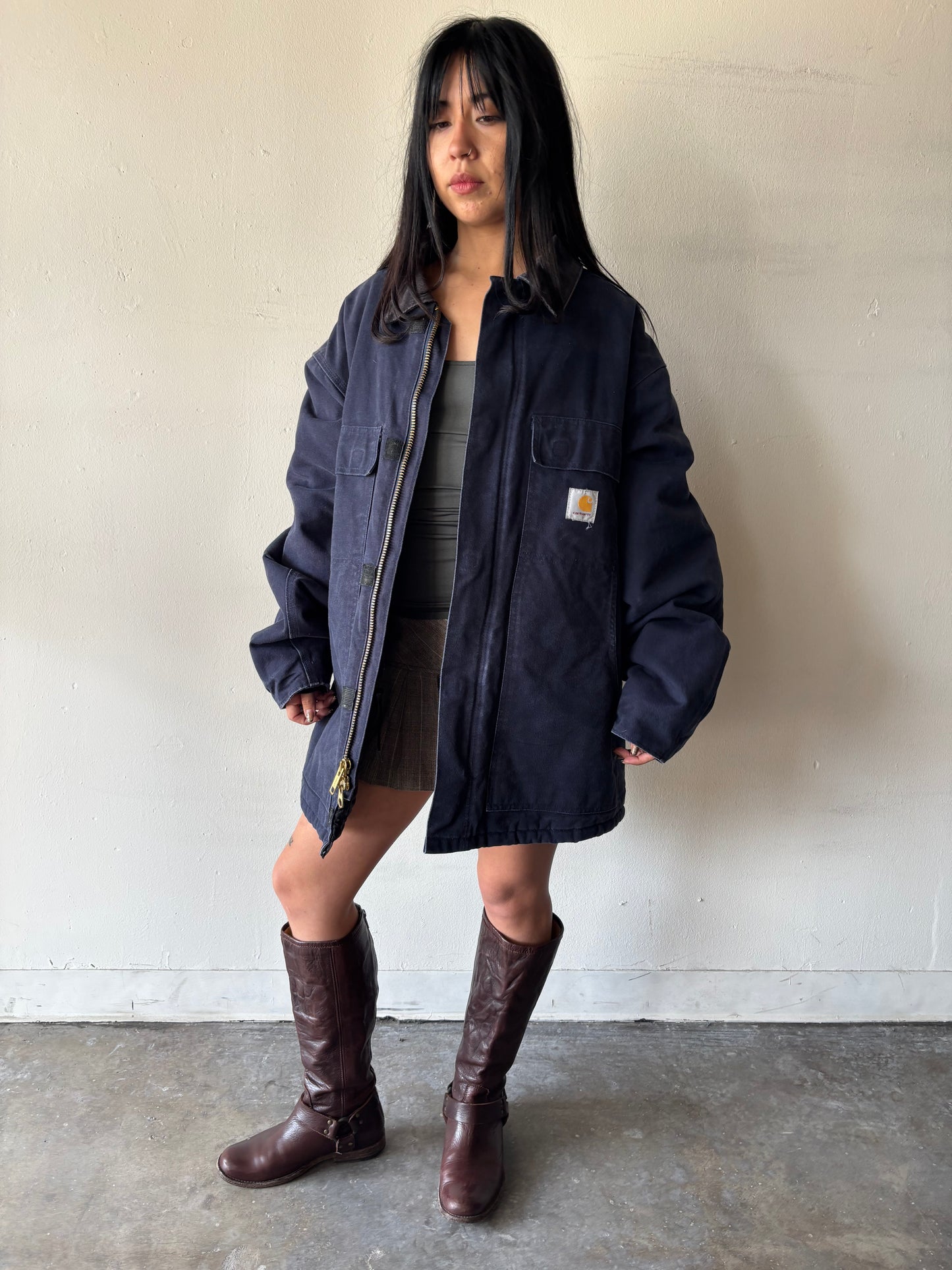 Vintage Navy Blue Carhartt Jacket