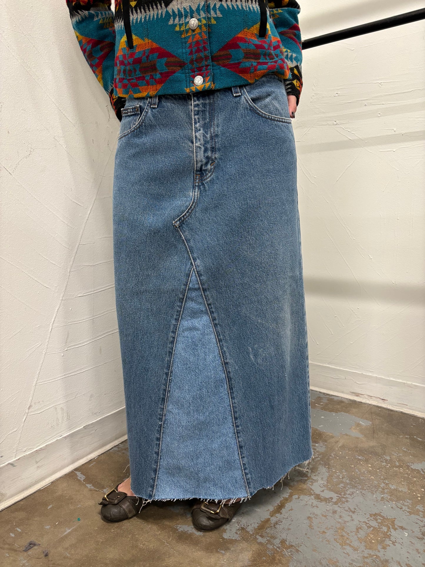 Calvin Klein Maxi Denim Skirt