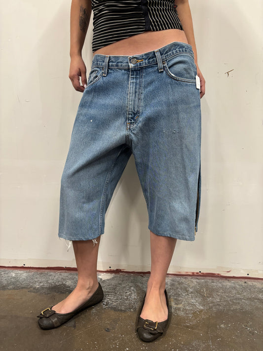 Eddie Bauer Denim Jorts W/ Zipper