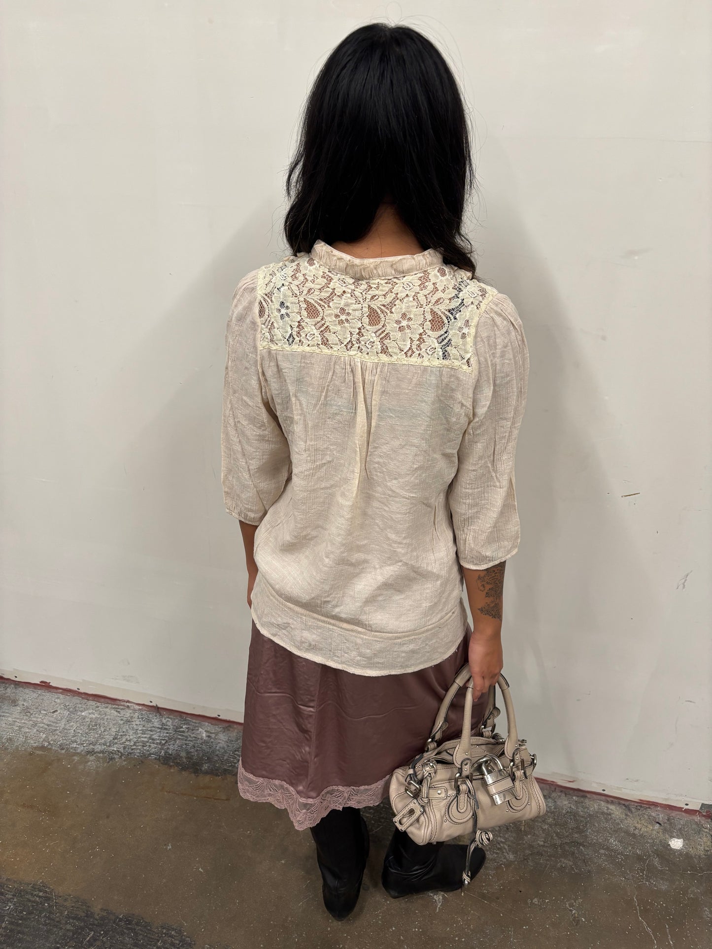 Lace Top W/ Tie