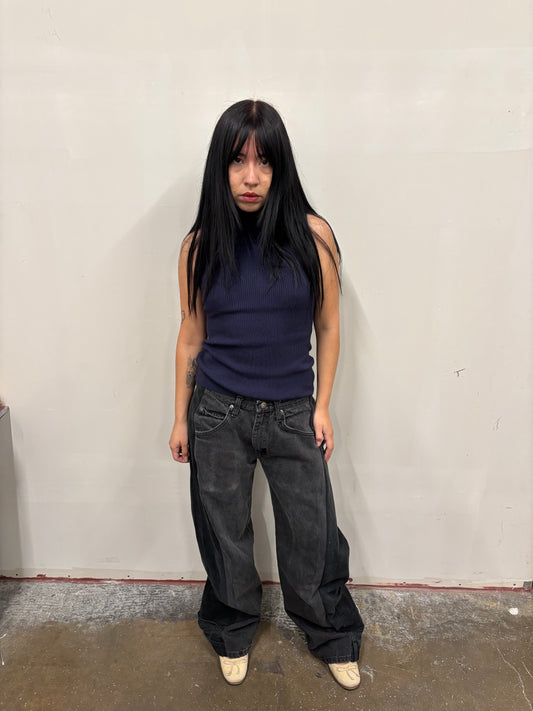 Reworked Wrangler Split Jeans