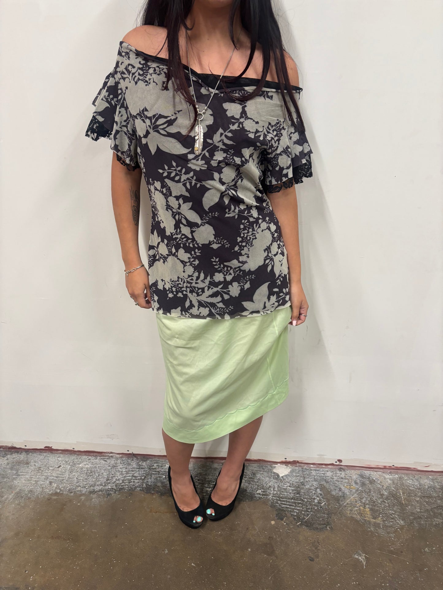 Worthington Sheer Floral Top