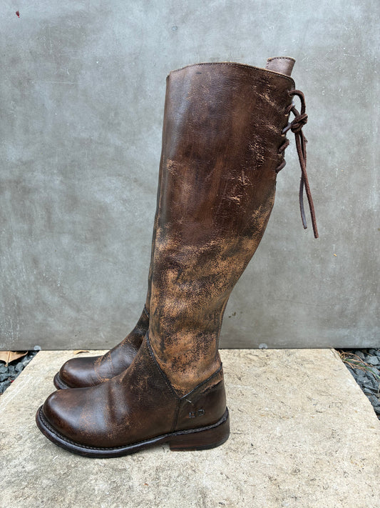 Bed Stu Distressed Knee High Boots