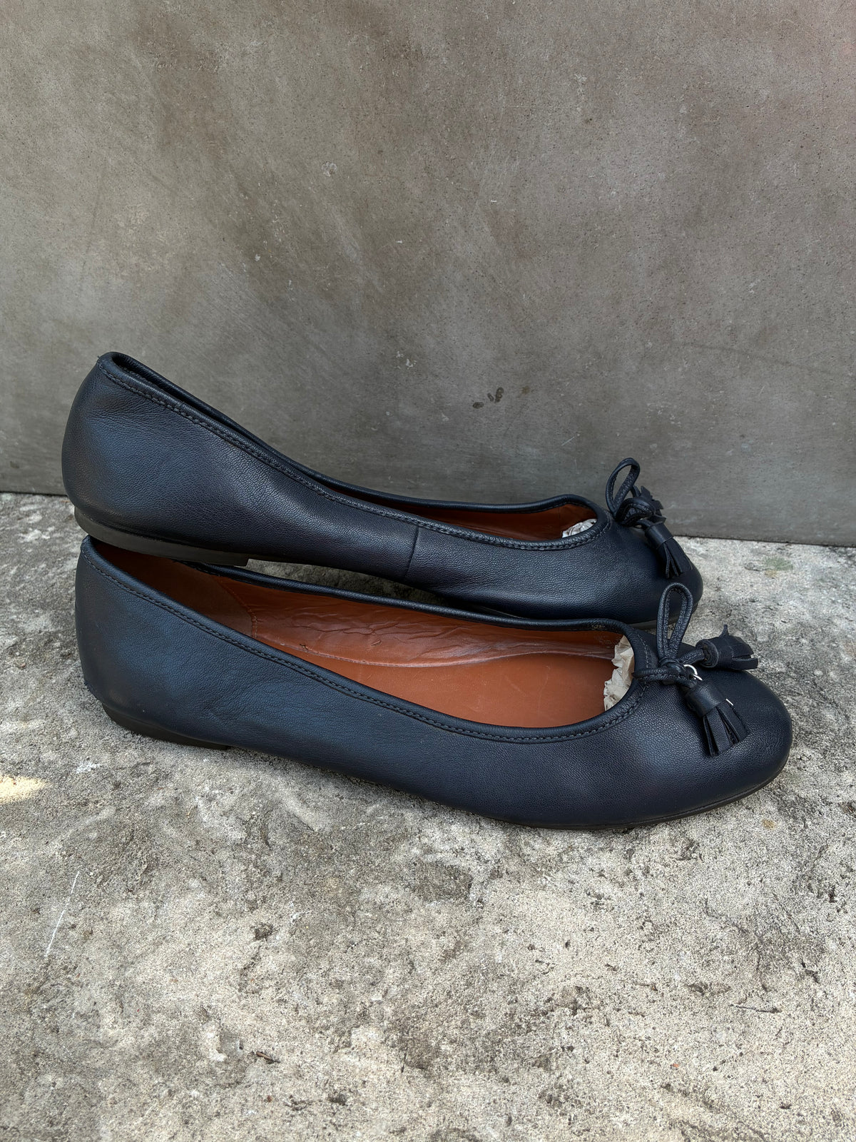 COACH Navy Blue Ballet Flats