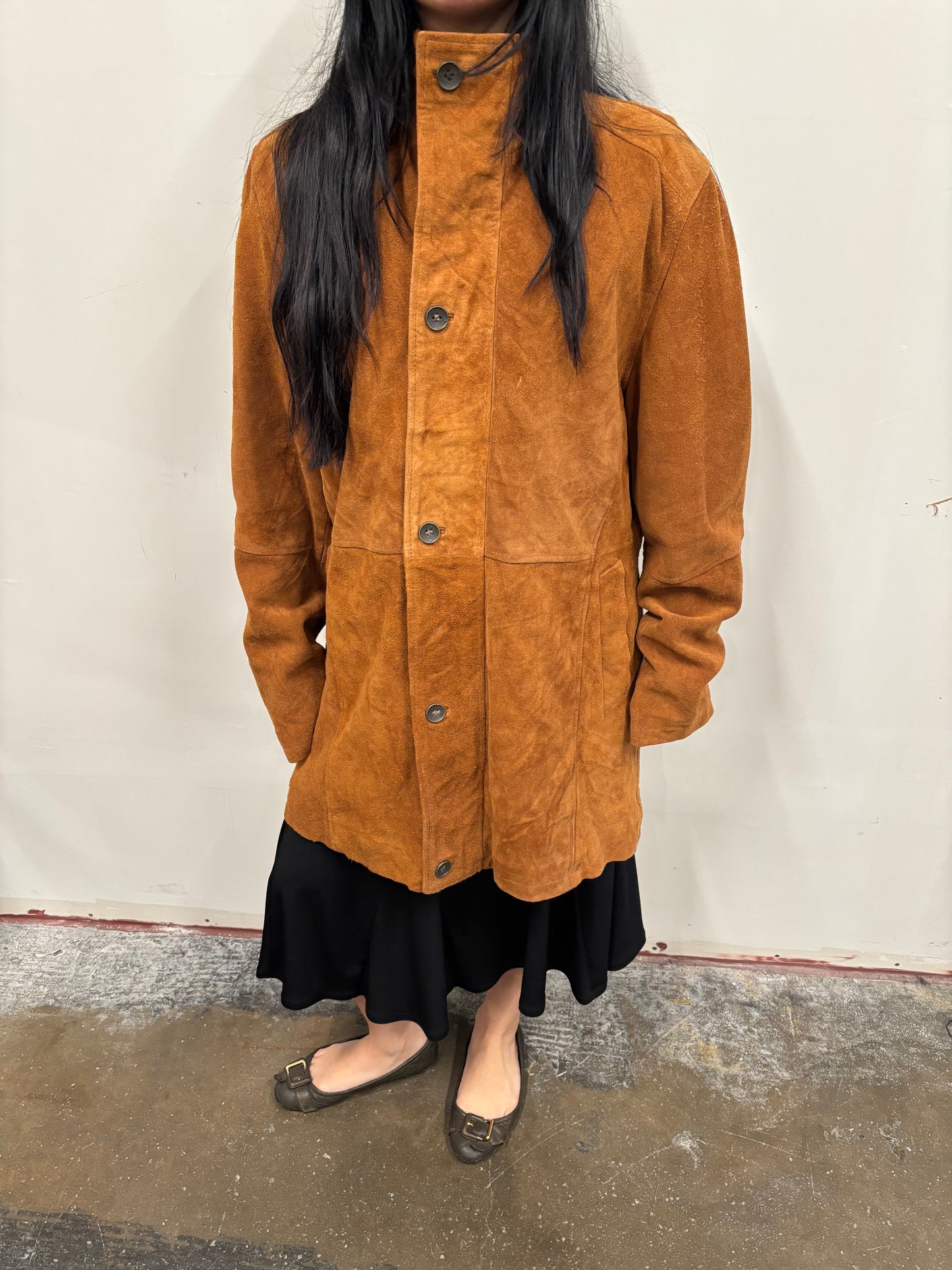 Vintage Suede Trench Coat