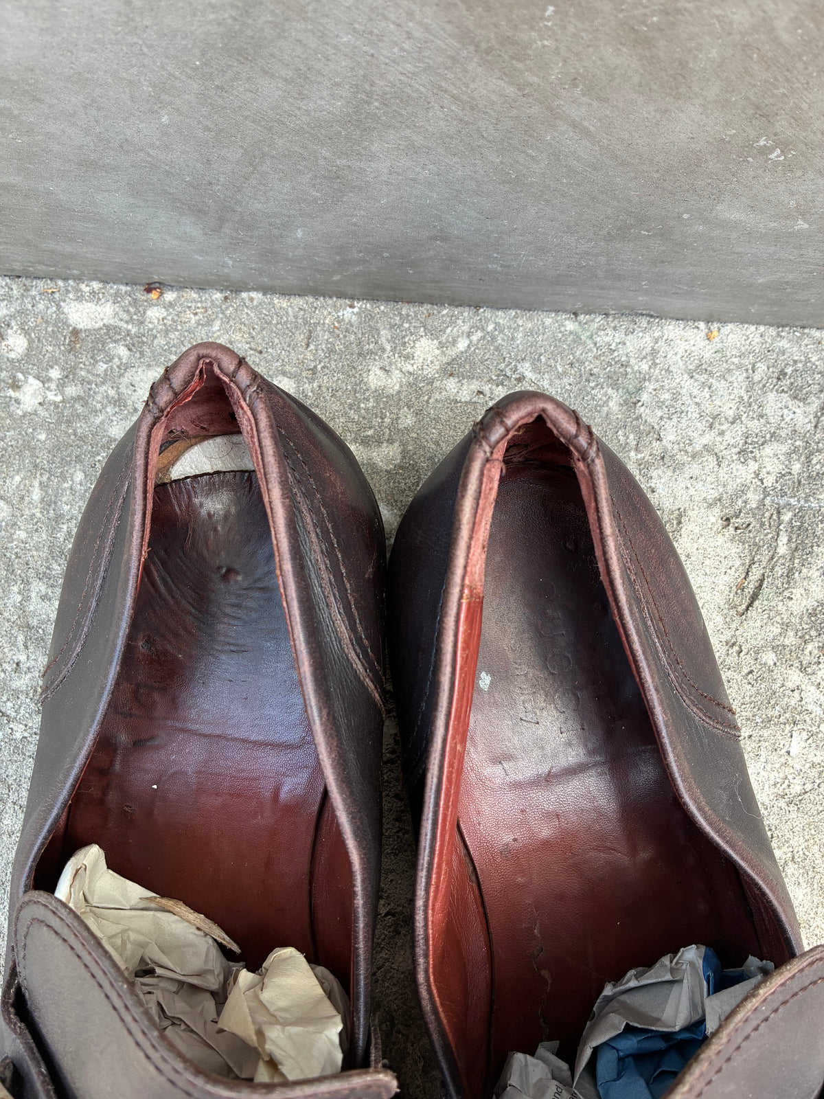 Vintage Gucci Brown Leather Loafers