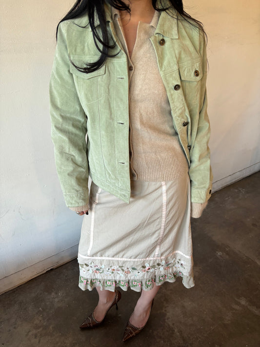 Vintage Floral Midi Skirt