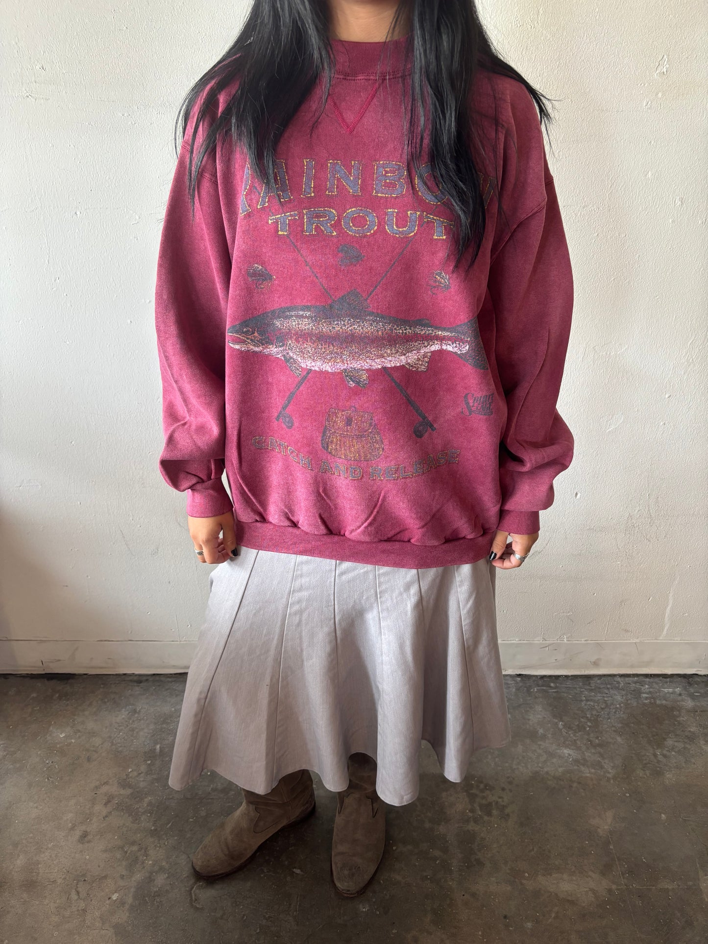 Vintage Rainbow Trout Crewneck