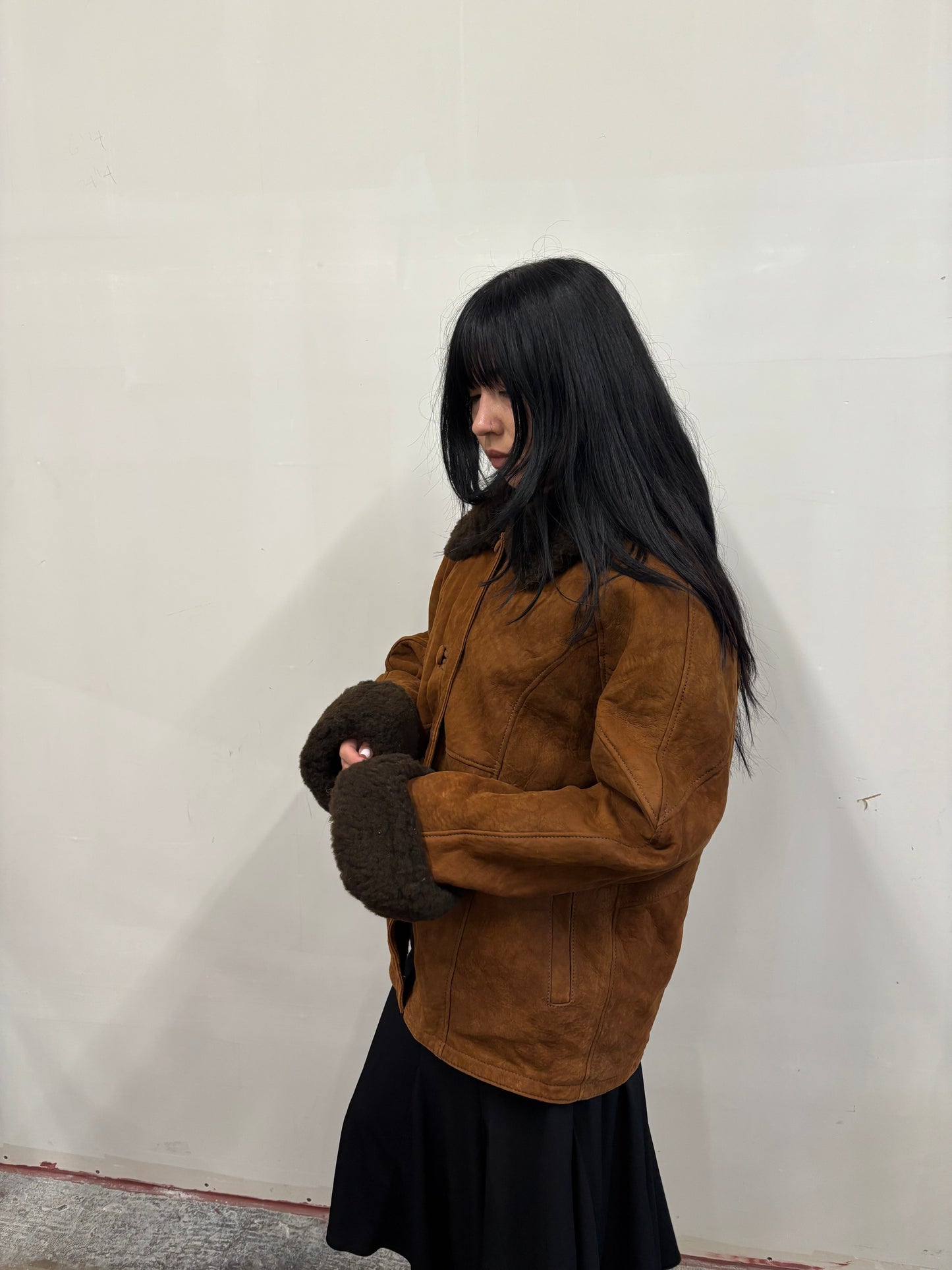 Vintage Brown Sherpa Coat