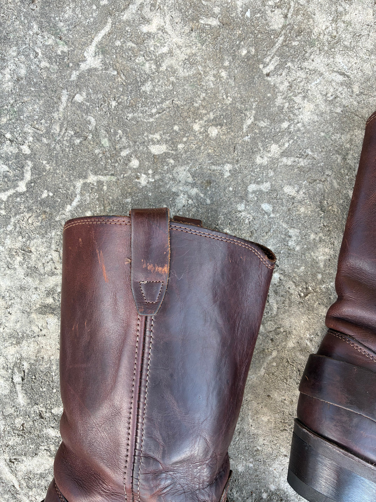 Vintage Durango Brown Leather Harness Boots