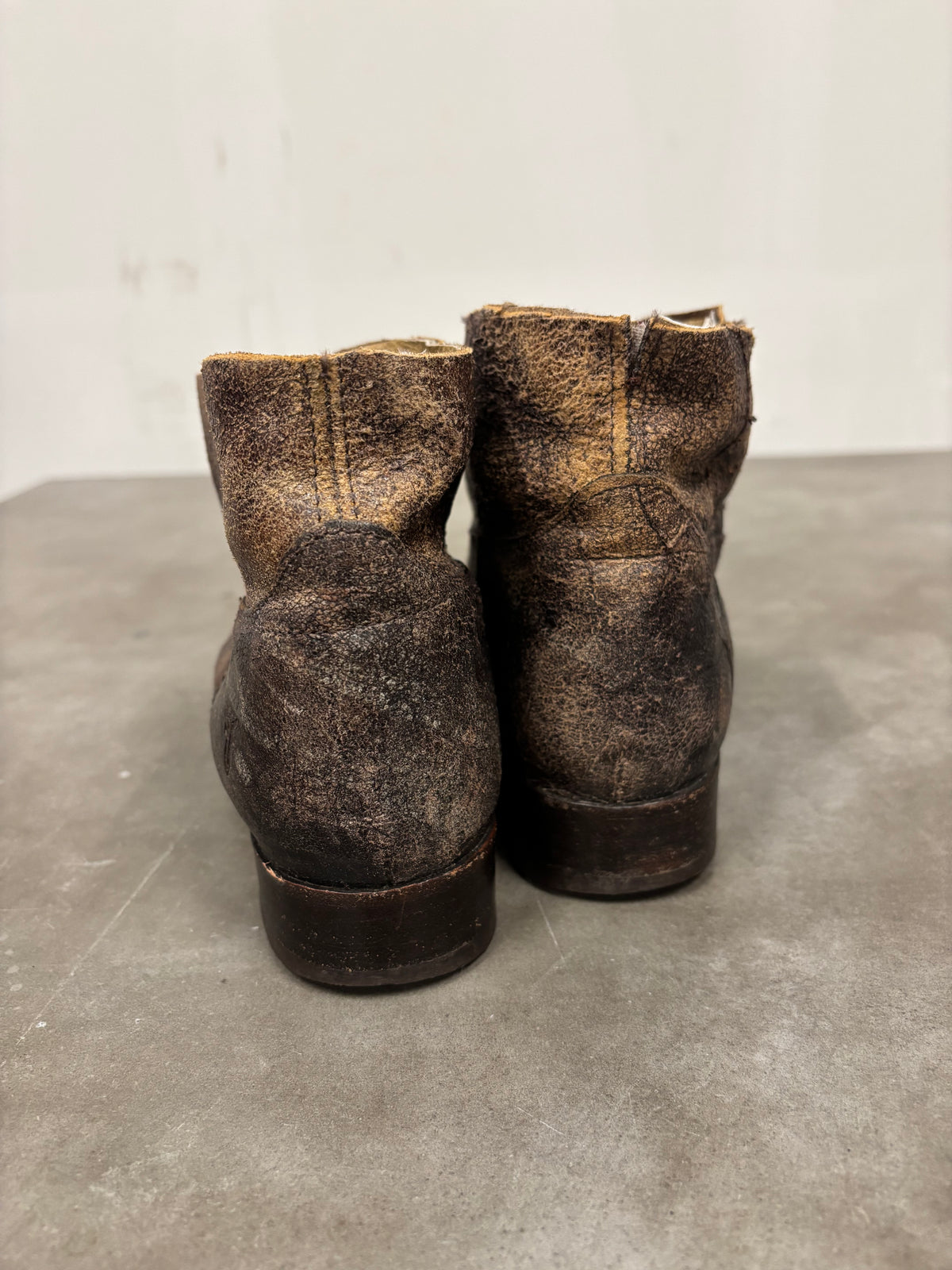 Vintage Brown Cracked Frye Boots
